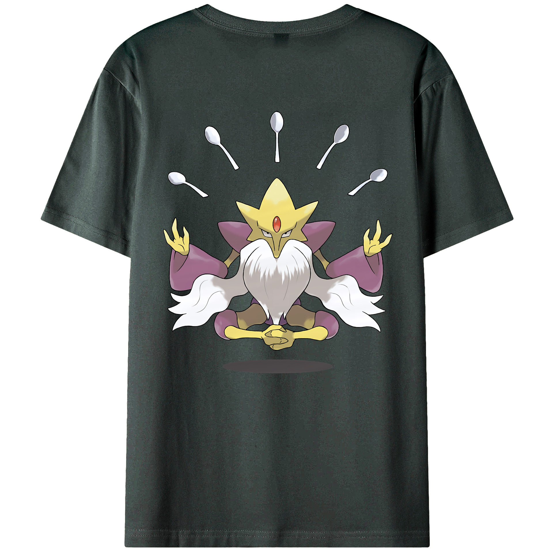 （画像用） ポケットモンスター Pokémon 綿100％ メンズ半袖Tシャツ（バックプリント） 通気性